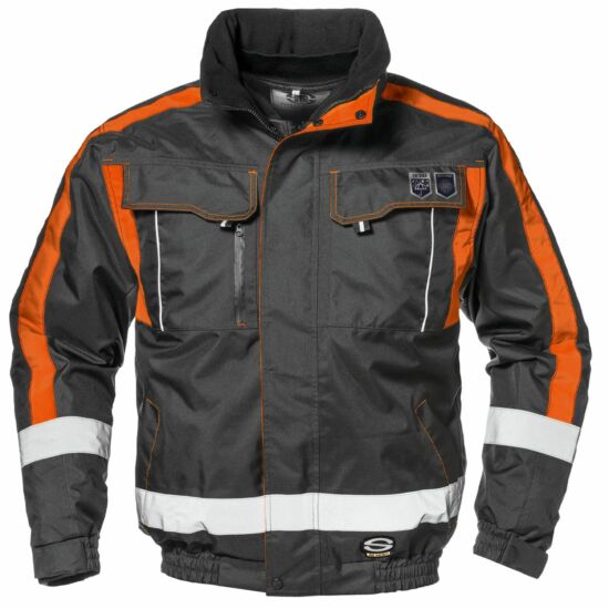 Sir Safety System Contender 4in1 téli kabát, szürke-narancs, S